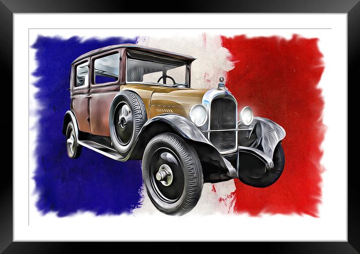 The Timeless Beauty of a Vintage Citroen Framed Mounted Print by Kevin Maughan