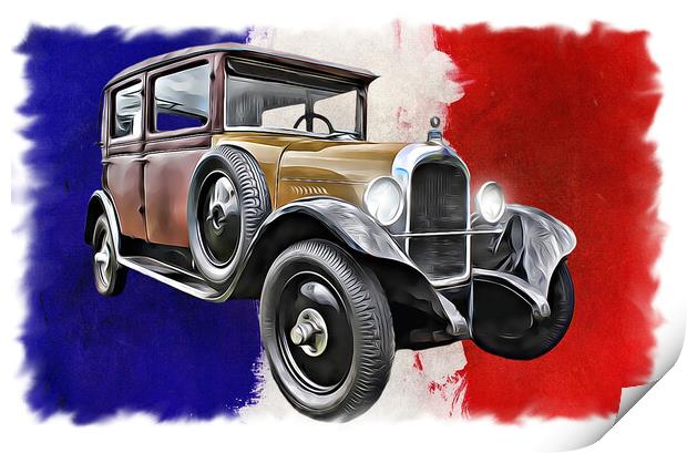 The Timeless Beauty of a Vintage Citroen Print by Kevin Maughan