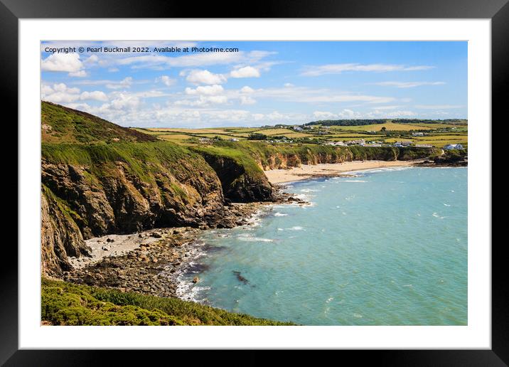 Rocky Coast to Church Bay Anglesey Framed Mounted Print by Pearl Bucknall