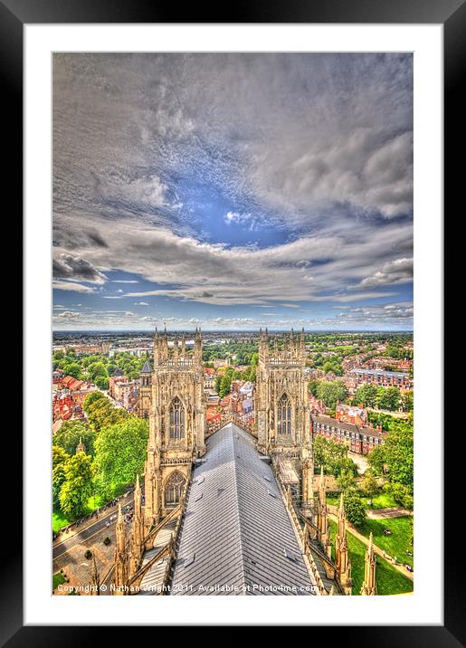 Minster towers Framed Mounted Print by Nathan Wright
