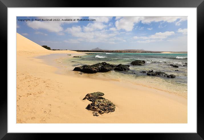 Boa Vista Beach Cape Verde Framed Mounted Print by Pearl Bucknall
