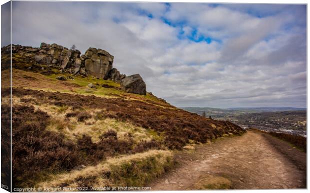 Pathway to Ilkley Moor Canvas Print by Richard Perks