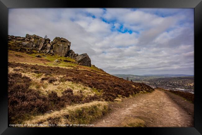 Pathway to Ilkley Moor Framed Print by Richard Perks