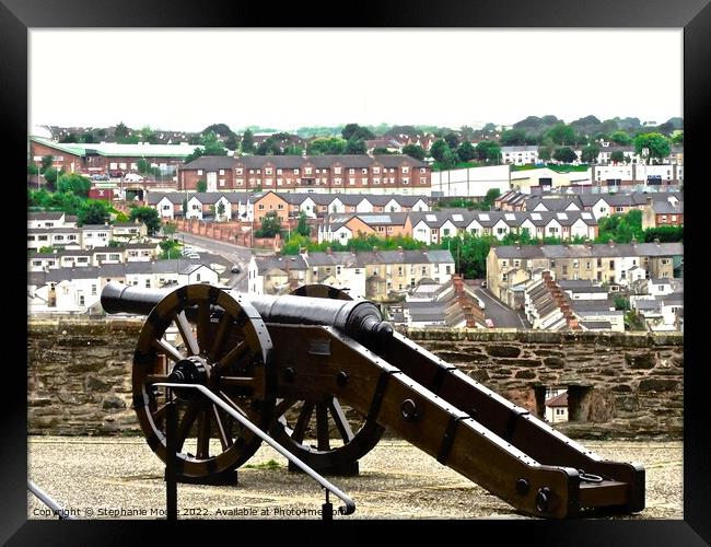 Cannon overlooking Bogside Framed Print by Stephanie Moore