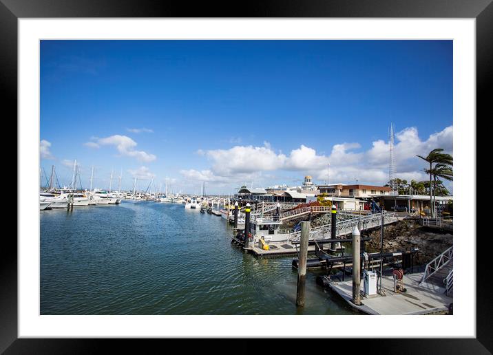 Hervey Bay Great Sandy Straits Marina Framed Mounted Print by Antonio Ribeiro