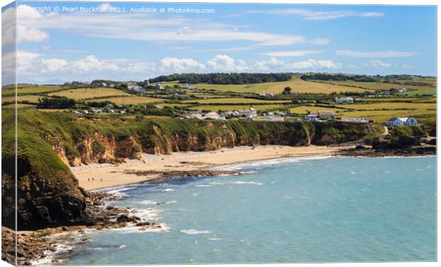 Church Bay Beach Anglesey Coast Canvas Print by Pearl Bucknall