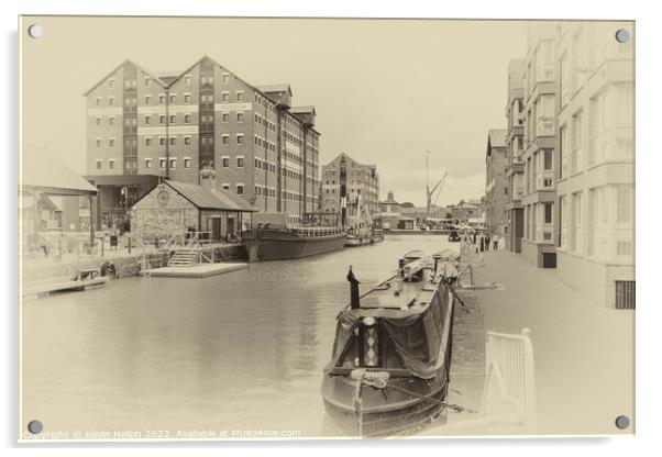 Gloucester Docks - Antique Print Series -1 Acrylic by Kevin Hellon