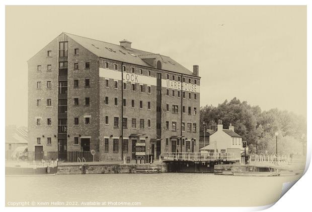 Gloucester Docks - Antique Print Series -7 Print by Kevin Hellon