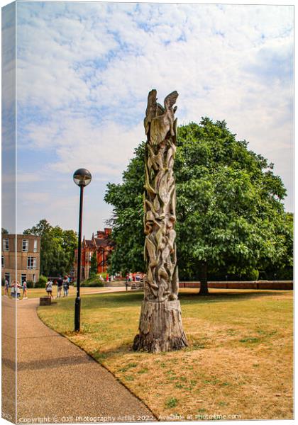Sculpture From A Tree Canvas Print by GJS Photography Artist