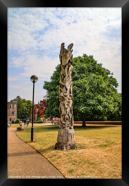 Sculpture From A Tree Framed Print by GJS Photography Artist