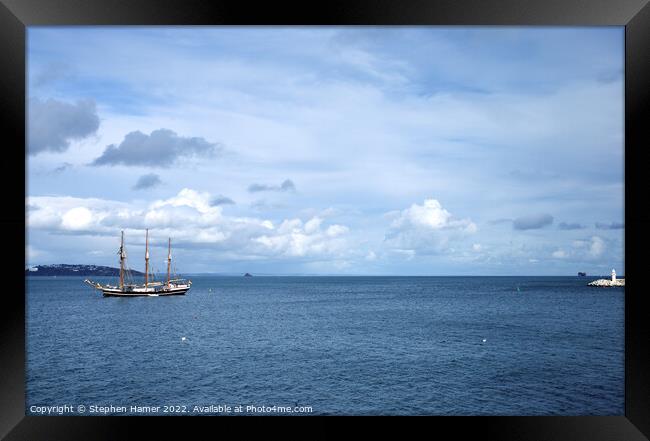 Thor Heyedahl Sailing Ship Framed Print by Stephen Hamer