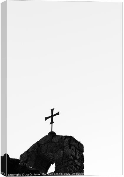 The Majestic Santiago Chapel Cross Canvas Print by Jesus Martínez