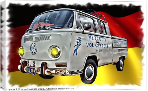 German Vintage Pickup Truck in Whitley Bay Canvas Print by Kevin Maughan