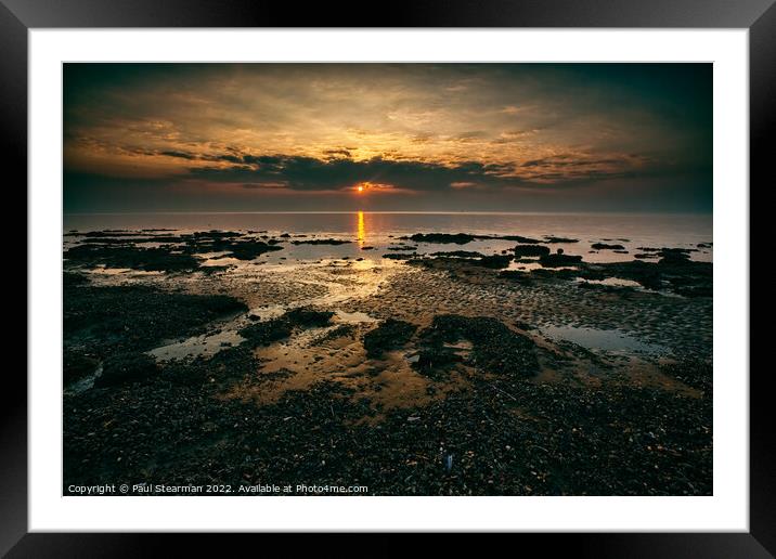 Sunset at Hunstanton Norfolk Framed Mounted Print by Paul Stearman