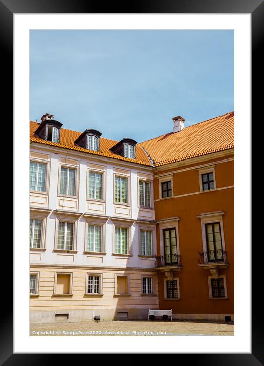 Warsaw old town Royal Castle in Poland Framed Mounted Print by Sanga Park