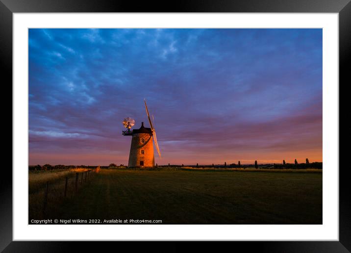 Great Haseley Windmill Framed Mounted Print by Nigel Wilkins