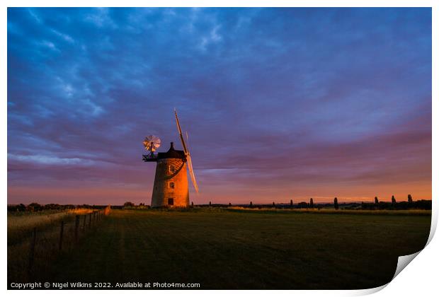 Great Haseley Windmill Print by Nigel Wilkins