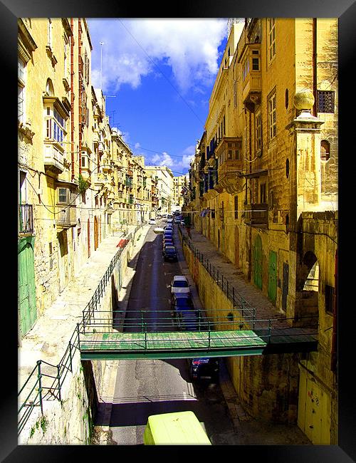 A street in Valletta Framed Print by Tom Gomez
