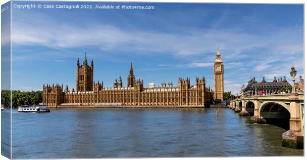 The Houses of Parliament Canvas Print by Cass Castagnoli
