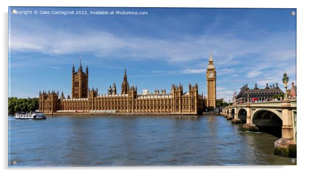 The Houses of Parliament Acrylic by Cass Castagnoli