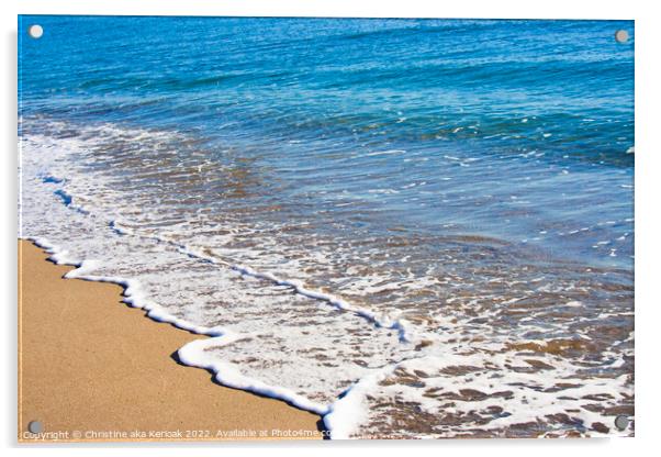 Gentle Waves on a Sandy Beach Acrylic by Christine Kerioak