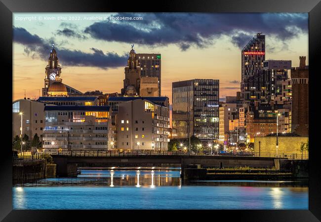 Liverpool at dusk Framed Print by Kevin Elias