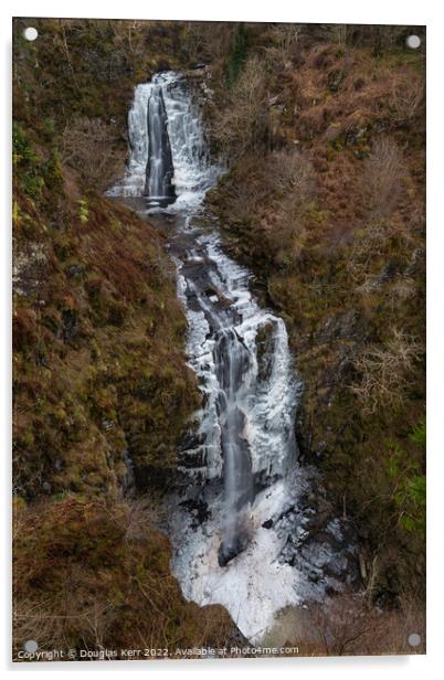 Glenashdale Falls Arran Acrylic by Douglas Kerr