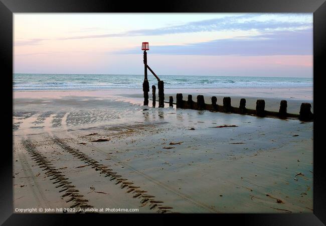 Dawn on the Isle of Wight. Framed Print by john hill