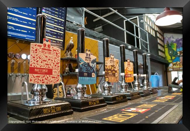 Brew York Tap Room Framed Print by GJS Photography Artist