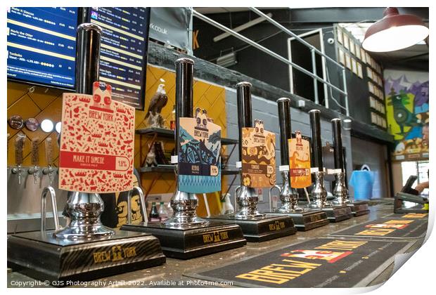 Brew York Tap Room Print by GJS Photography Artist