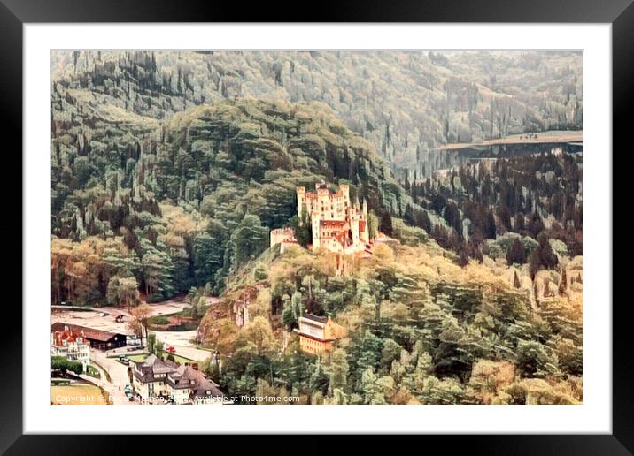 Castle in the German Alps Framed Mounted Print by Roger Mechan