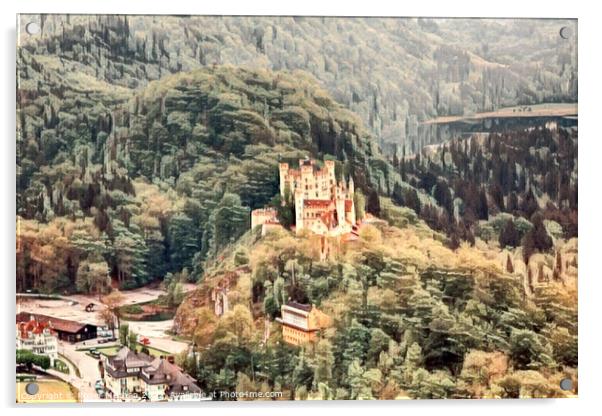 Castle in the German Alps Acrylic by Roger Mechan