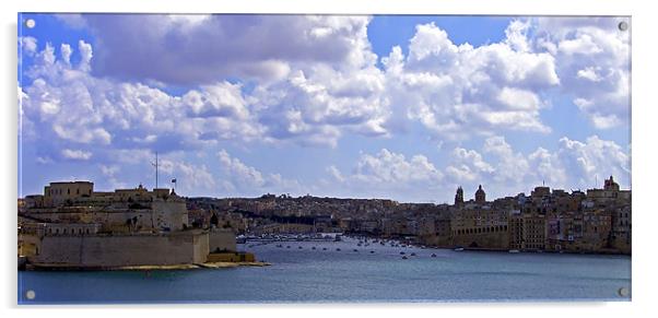 Valletta Grand Harbour Acrylic by Tom Gomez