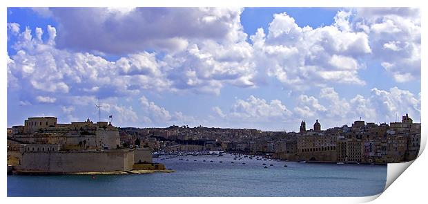 Valletta Grand Harbour Print by Tom Gomez