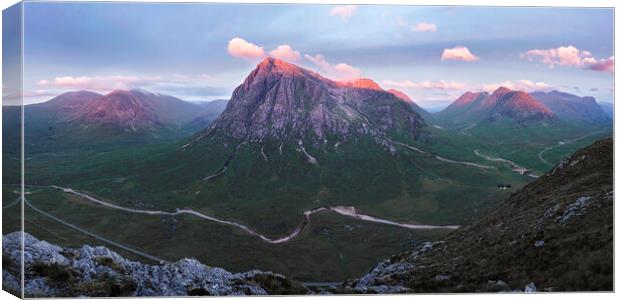 Magenta Sunrise over Glen Etive  Canvas Print by Anthony McGeever