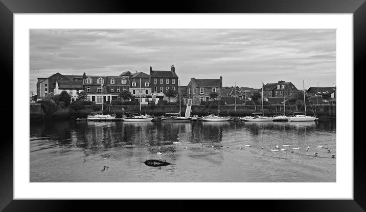 Ayr marina on River Ayr Framed Mounted Print by Allan Durward Photography