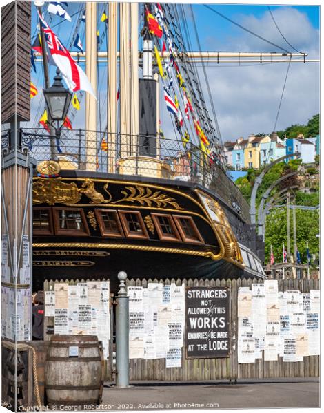 SS Great Britain in dock at Bristol Canvas Print by George Robertson