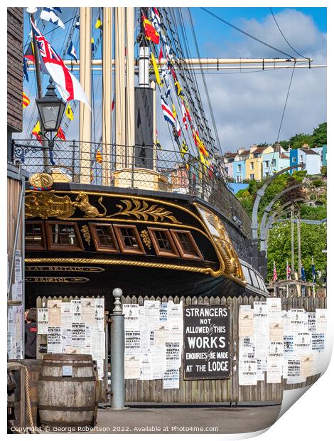 SS Great Britain in dock at Bristol Print by George Robertson