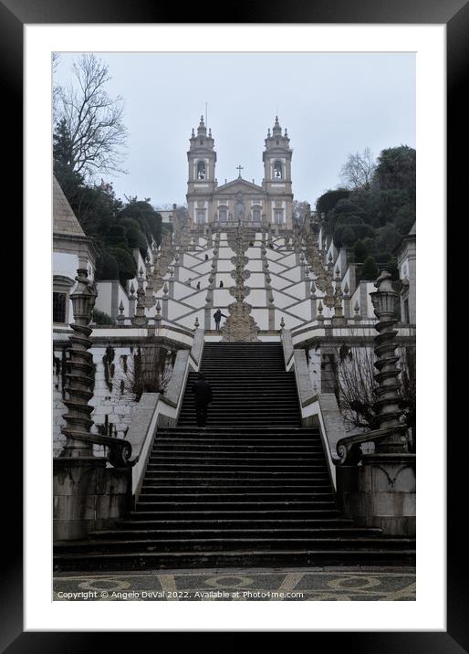 Stairs of Bom Jesus de Braga Framed Mounted Print by Angelo DeVal