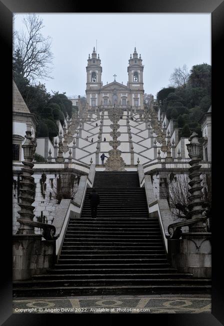 Stairs of Bom Jesus de Braga Framed Print by Angelo DeVal