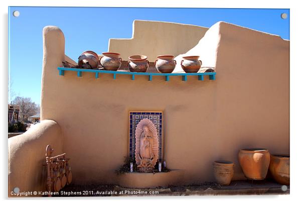 Our Lady of Gruadalupe Shrine Acrylic by Kathleen Stephens