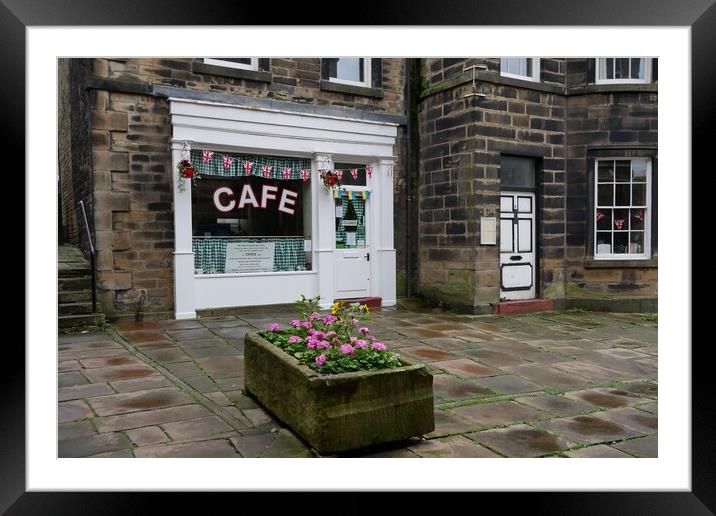 Sids cafe Holmfirth last of the summer wine Framed Mounted Print by Roy Hinchliffe