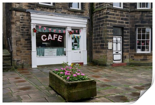 Sids cafe Holmfirth last of the summer wine Print by Roy Hinchliffe