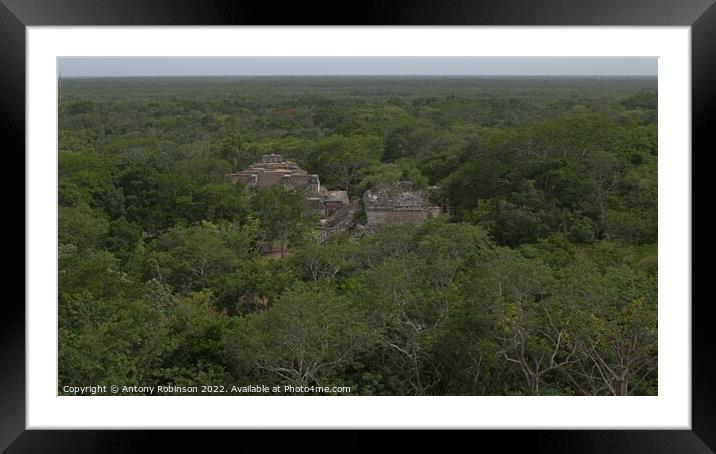 Mayan ruins at Ekʼ Balam Framed Mounted Print by Antony Robinson