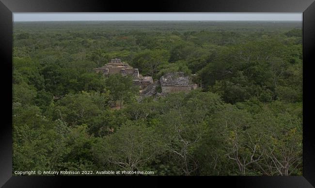 Mayan ruins at Ekʼ Balam Framed Print by Antony Robinson