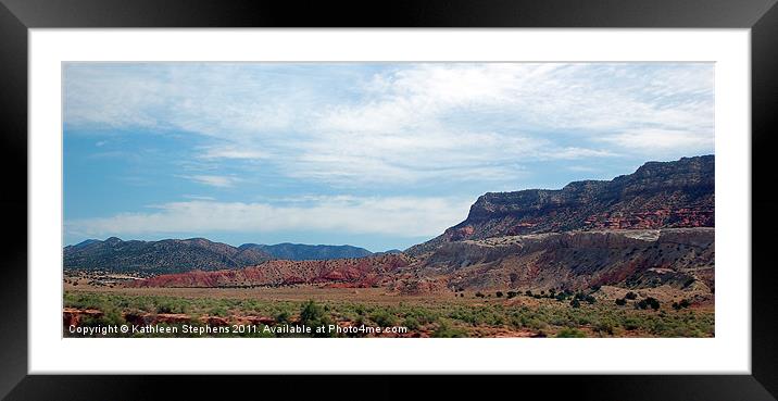 New Mexico Landscape Framed Mounted Print by Kathleen Stephens