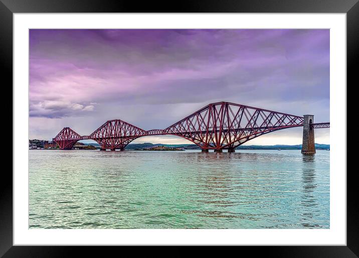 Forth Bridge Framed Mounted Print by Valerie Paterson