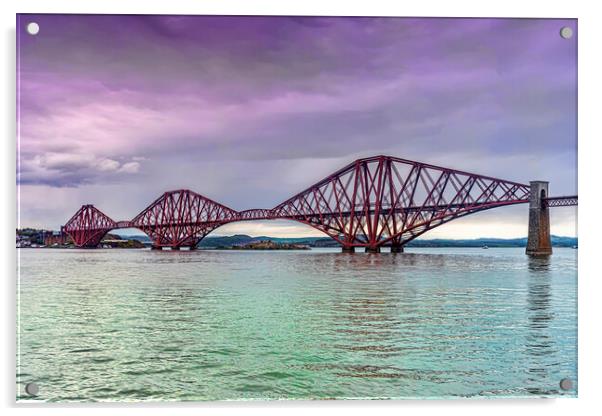 Forth Bridge Acrylic by Valerie Paterson