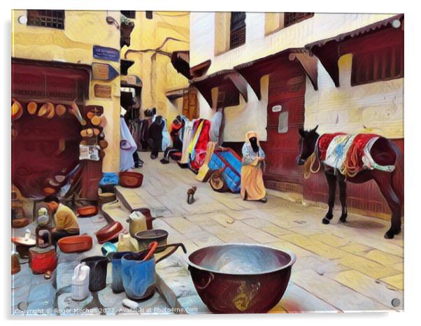 Secrets of Marrakech's Hidden Alleyways Acrylic by Roger Mechan