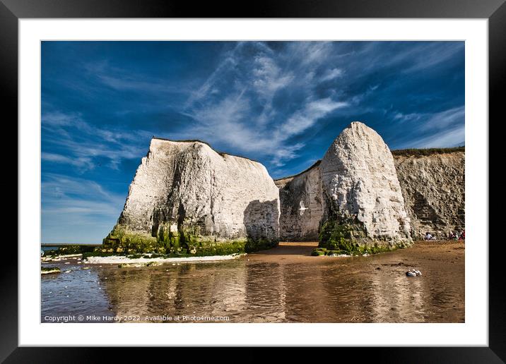 Chalk formations at Botany Bay Framed Mounted Print by Mike Hardy